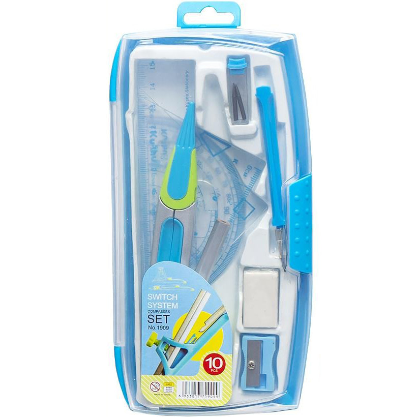 Готовальня 1909 олівець 4 лінійки Blue Вінниця - фото 1