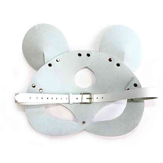 Шкіряна маска мишки Art of Sex - Mouse Mask, колір Білий Sex Aura Київ