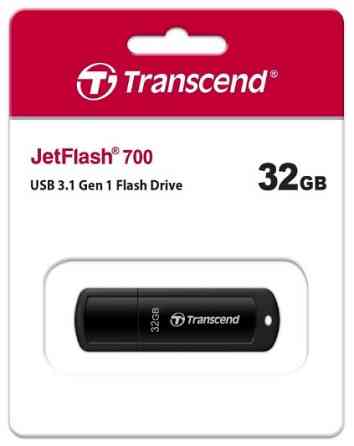 Flash Drive Transcend JetFlash 700 32 GB USB 3.1 Black (TS32GJF700) (6986637) Киев