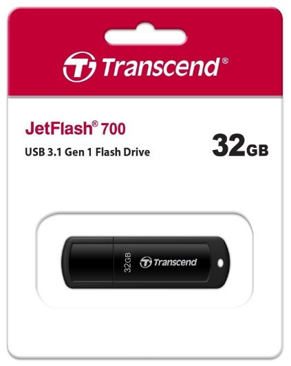 Flash Drive Transcend JetFlash 700 32 GB USB 3.1 Black (TS32GJF700) (6986637) Киев - изображение 2