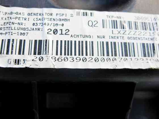 Mercedes-Benz  A2078603902 Подушка безпеки переднього пасажира приладову панель - торпеду C-Class W204 E-Class C207 Одеса