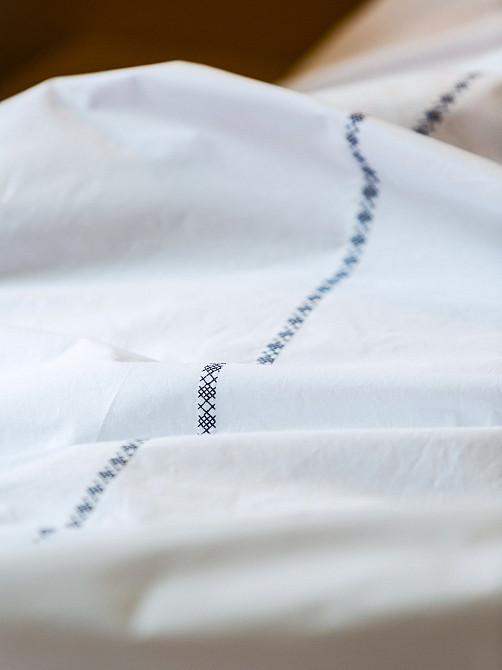 Ecotton Комплект постільної білизни Ecotton Євро з вишивкою та кантом український хрестик Dark Коломыя - изображение 6