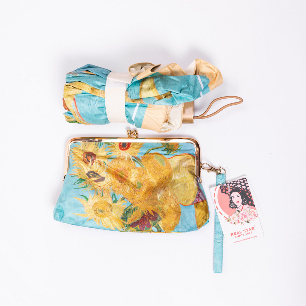 Yiwu Парасолька механічна Ван Гога «Соняшники» міцна надійна з поліестеру діаметр 91 см HP-23-1 Коломыя - изображение 2