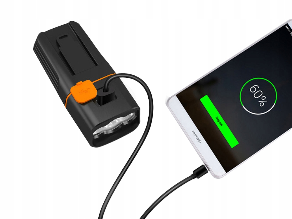 Велоліхтар + габарит QX-T3206 (2xXML-T6 + габарит-6SMD) + PowerBank + microUSB (3 режими та 4 режими) Вінниця - фото 9