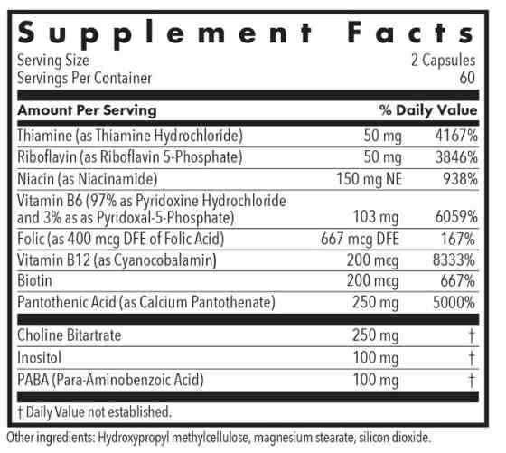 Комплекс витаминов В Allergy Research Group Vitamin B Complex 120 капс Киев