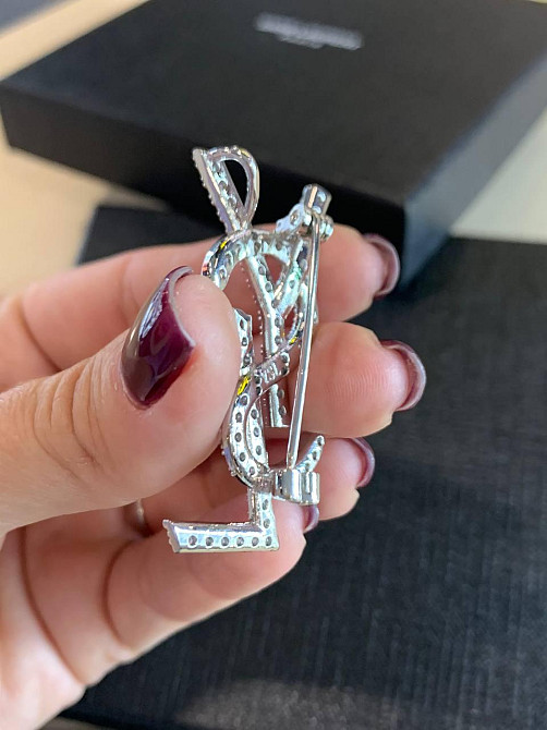 Сен Лоран брошка / Yves Saint Laurent брошка, россыпь циркония Одесса - изображение 4