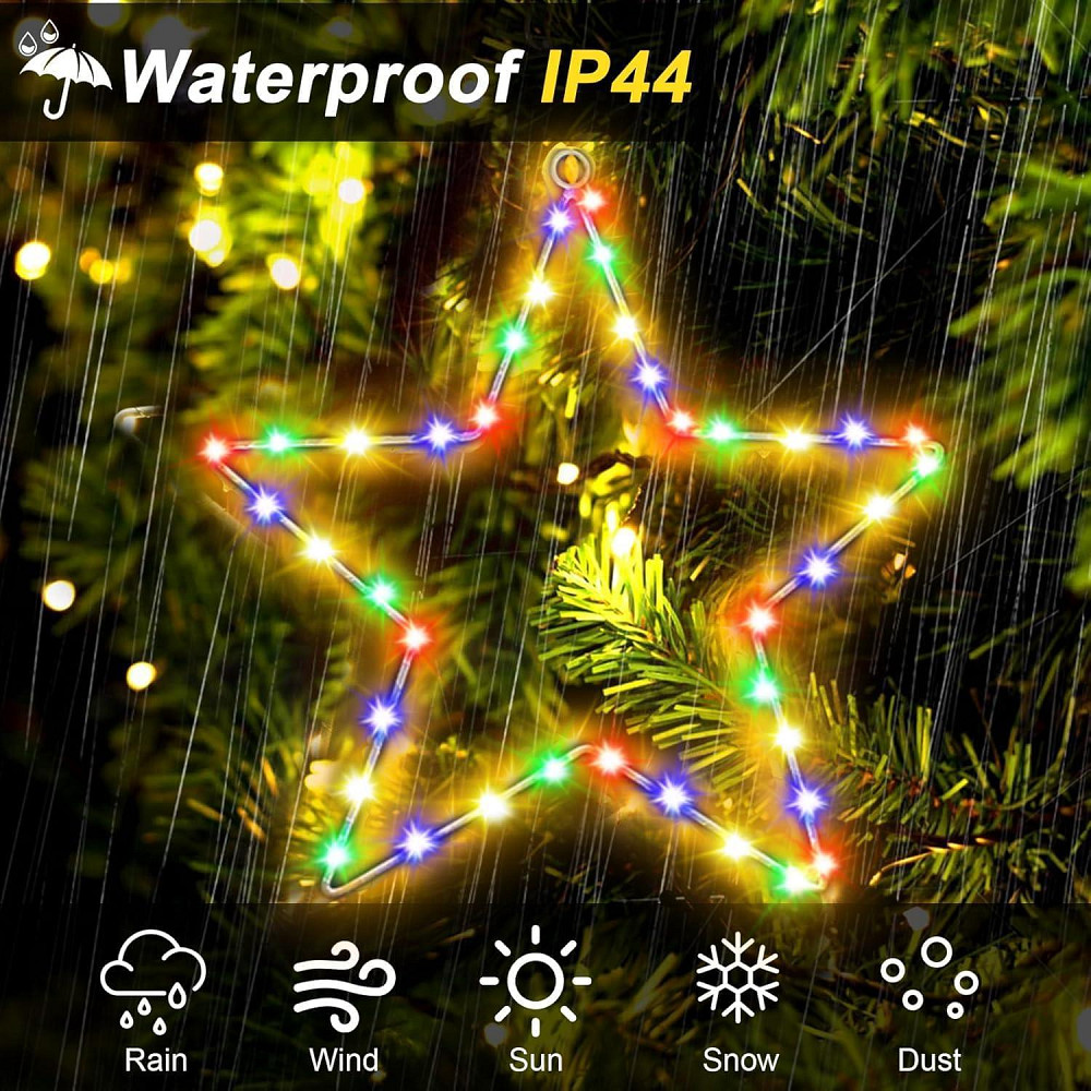 Світлодіодна новорічна зірка RGB 3шт Луцьк - фото 2