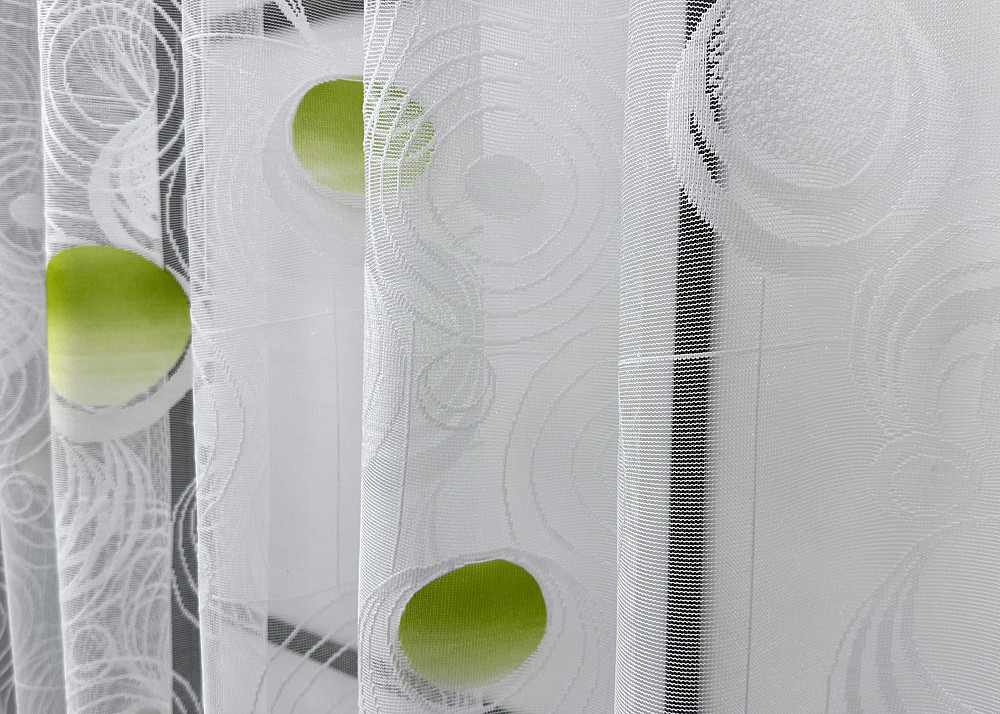 Тюль жаккард VR-Textil № 1882т Арка на кухню цвет белый 300х150 см (53-0080) Киев - изображение 4