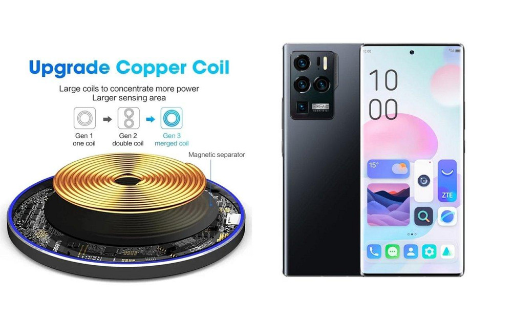 Бездротовий зарядний пристрій Copper до 30W для Samsung Galaxy S24, S24+, S24 FE, S24 Ultra, USB-C, LED Київ - фото 2