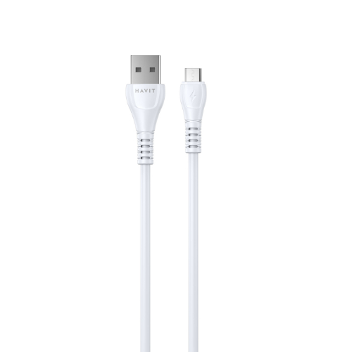 Кабель USB MicroUSB Havit HV-CB640C 1.8m 2,1А 1,8 м білий Житомир - изображение 1
