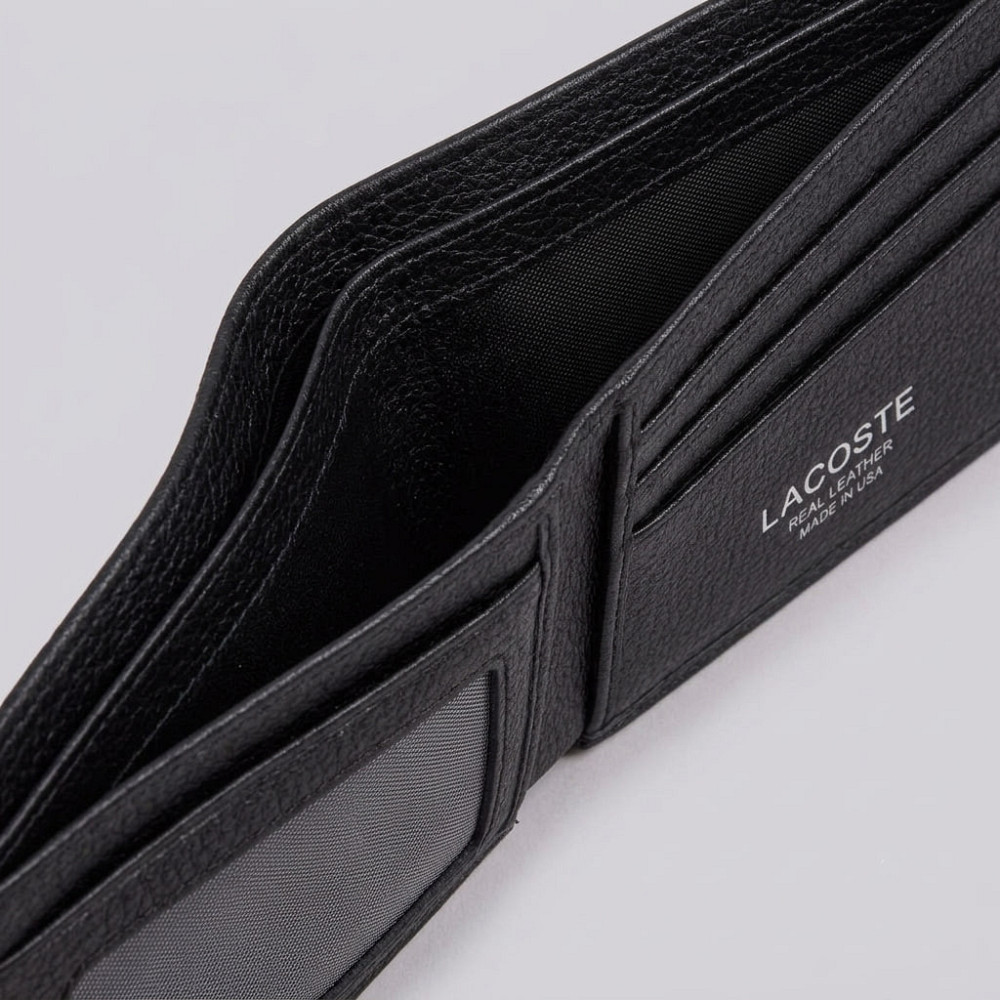 Мужской брендовый кожаный кошелек Lacoste (1723-1) Киев - изображение 9