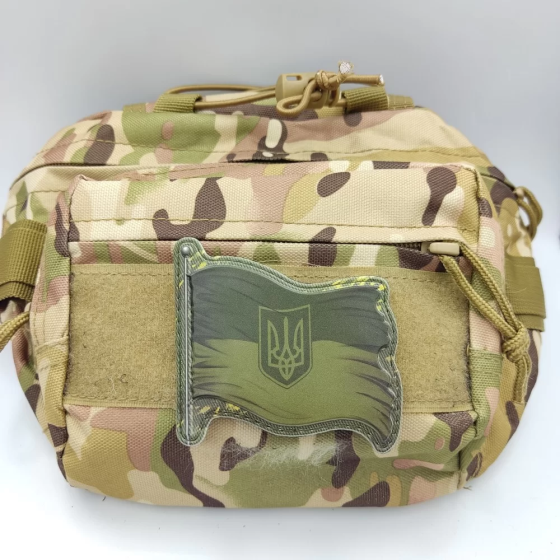 Патч / шеврон стяг Україна олива Запоріжжя