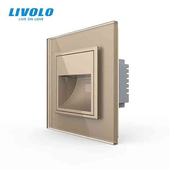 LIVOLO Світильник для сходів підлоги золотий, скло, 2700K, 230В, 0.35Вт Livolo (VL-C7FCL1-2AP) Киев