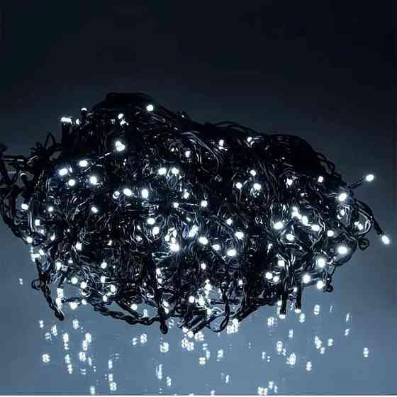 Гірлянда вулична бахрома 36 м, 600 LED, чорний провід Київ