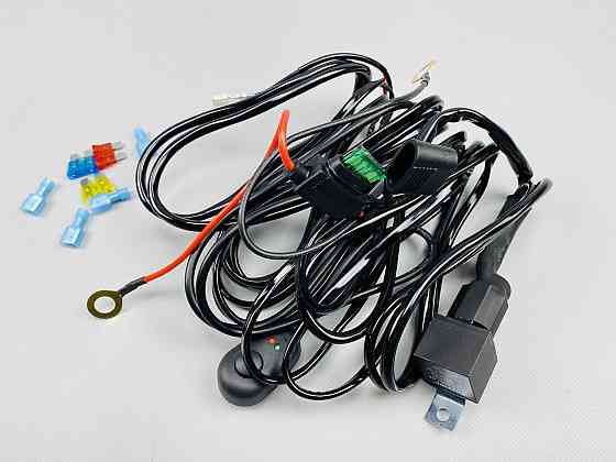 Комплект проводки для будь-яких led фар і led bar в зборі 0-30A 3 м кабель пульт з джгутом реле запобіжники Мукачево