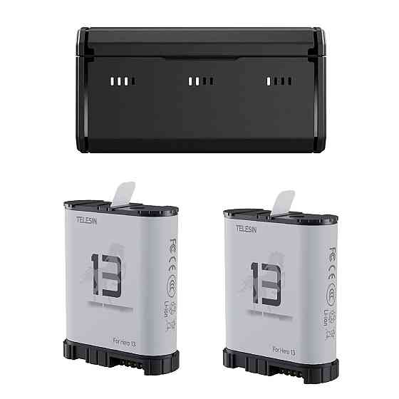 Зарядка + 2 акумулятори GoPro 13 Stamina морозостійкий Telesin S0-ECB-09-TGP Київ