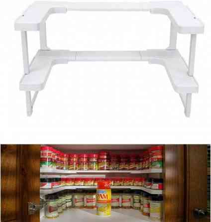 Полочка стеллаж для специй и баночек в тумбочку на кухню Винница