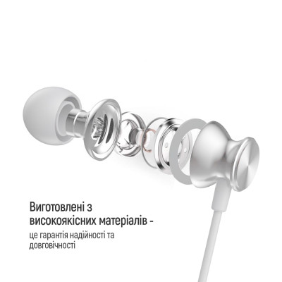 Наушники ColorWay 3.5 mm Wired Earphone UrbanBeat White (CW-WD03WT) Винница - изображение 5