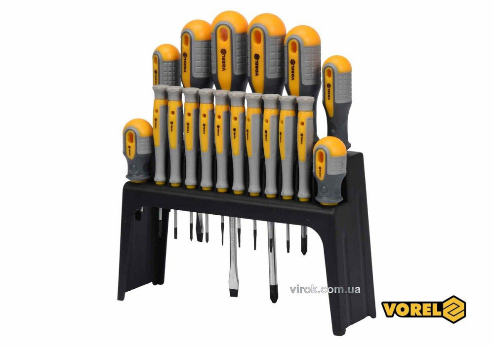 Набір викруток VOREL : SL, PH, TORX, Cr-V, 18 шт [10/120] Одесса - изображение 1