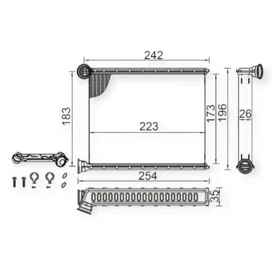 Радиатор Citroen C3, Peugeot 308i 07- печки Мукачево