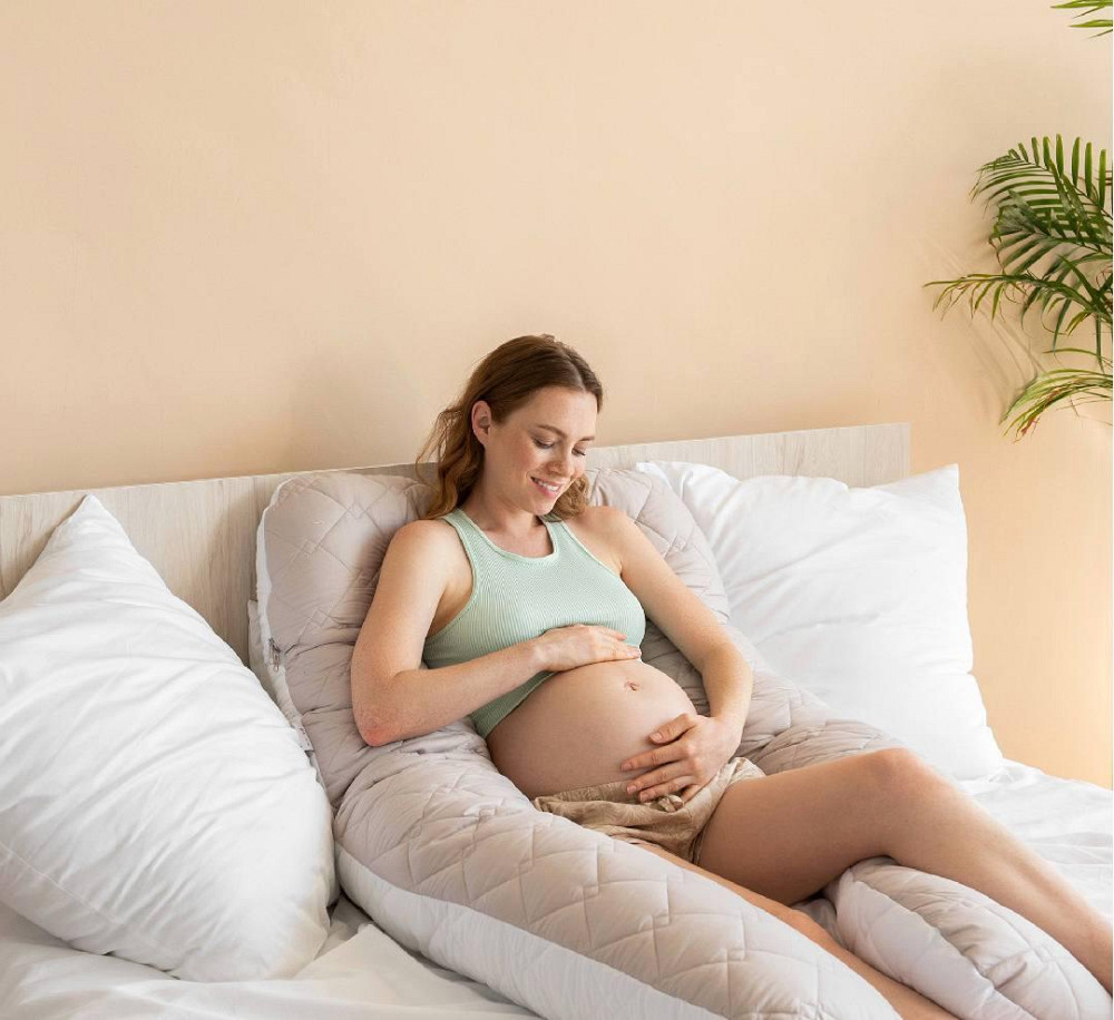 Подушка IDEIA П-подібна 140х75х20 см стібана для вагітних Чернівці - фото 8