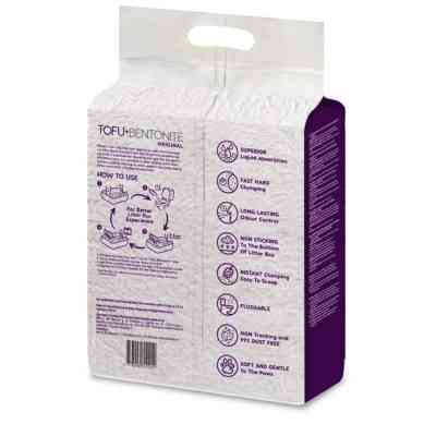 Наповнювач для туалету Velvet Paw TOFU з бентонітом, оригінальний (2 мм) 2.6 кг (TOF70021) Вінниця