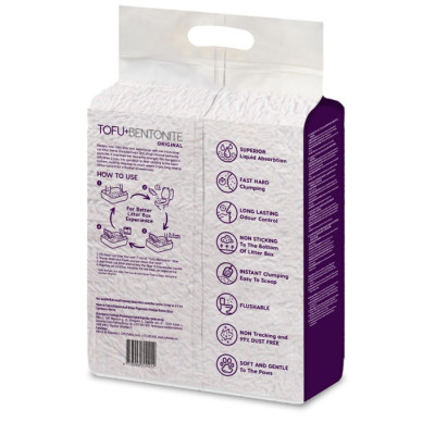 Наповнювач для туалету Velvet Paw TOFU з бентонітом, оригінальний (2 мм) 2.6 кг (TOF70021) Вінниця - фото 2