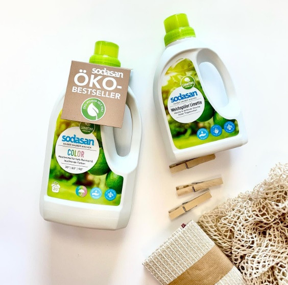 Органический смягчитель / ополаскиватель тканей Fabric Softener Лайм для быстрой глажки SODASAN 0,75 л Киев - изображение 3