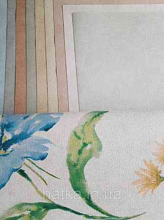 Шпалери вінілові на флізелін Marburg Shades квіти прованський стиль сині бузкові коричневі червоні Київ