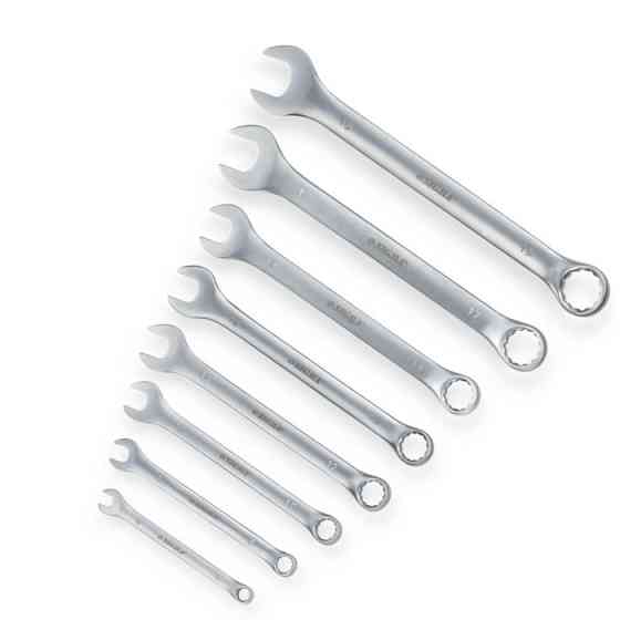 Набор ключей рожково-накидных 6-19 мм 8 шт (планшет) CrV Мукачево