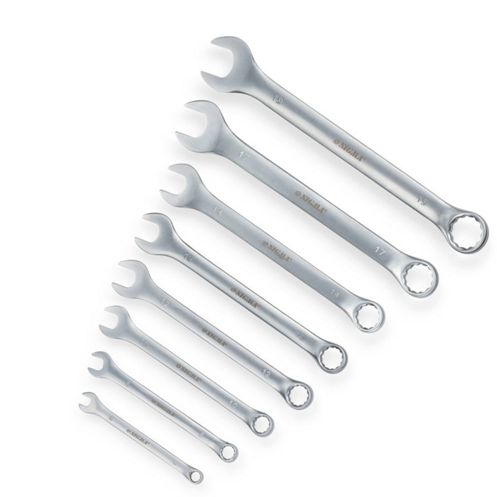 Набір ключів ріжково-накидних 6-19 мм 8 шт (планшет) CrV Мукачево - фото 1