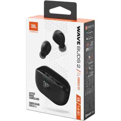 Навушники JBL Wave Buds 2 Black (JBLWBUDS2BLK) Вінниця