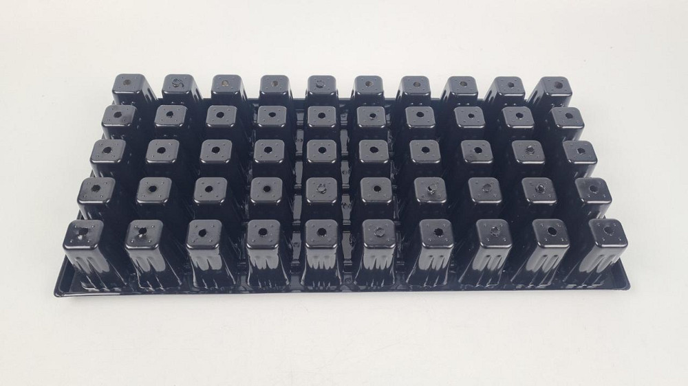 Набор для рассады кассета 44*20,5*5,5  с поддоном на 50 V-ячеек-50 см3 (ячейка 35мм*35мм*55мм) (1 шт) Харьков - изображение 3