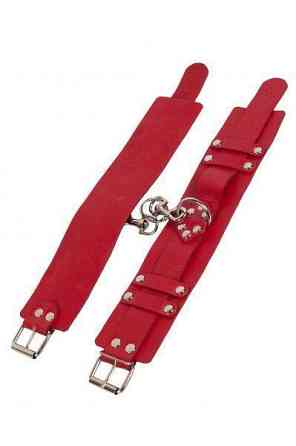 Оковы Leather Dominant Leg Cuffs, Red Sex Aura Київ