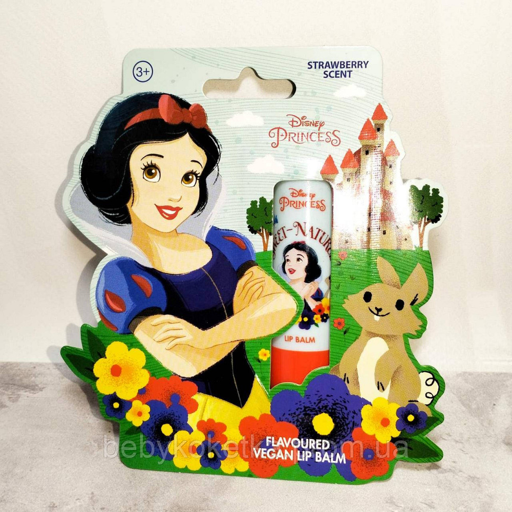Детский бальзам для губ с ароматом клубники Disney The Princess Snow White Strawberry4.3г. Львов - изображение 2
