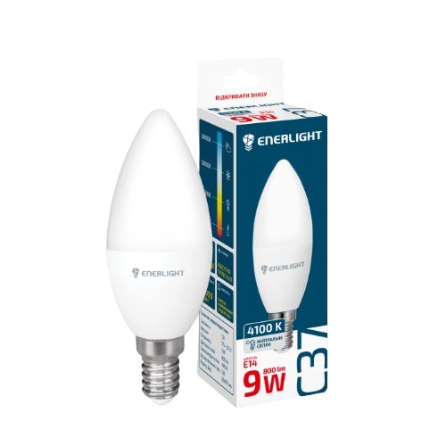 Лампа LED C37 9W E14 4100К 175-275V Enerlight Житомир