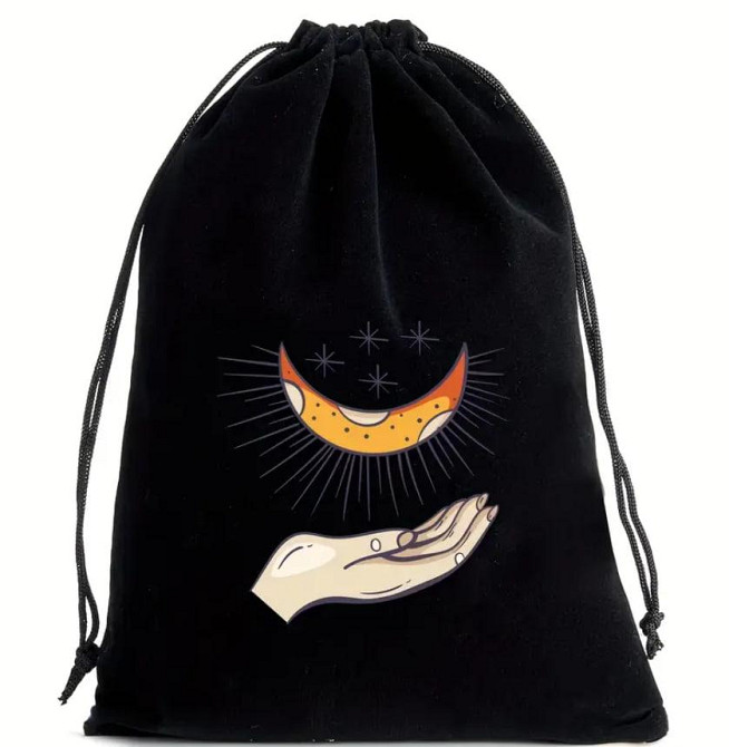 Черный бархатный мешочек для карт Таро или рун (13×18 см) – 8 вариантов дизайна Киев - изображение 4