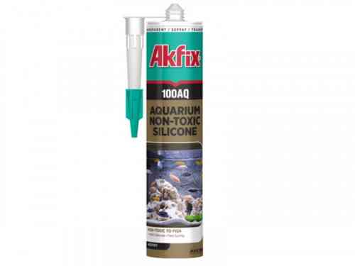 Силикон аквариумный 100AQ 280мл / 340гр черный Akfix Ровно