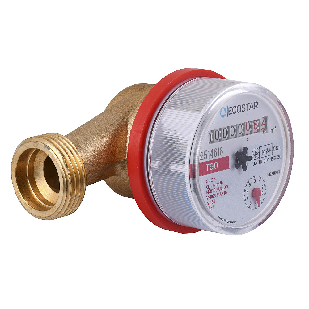 Лічильник гарячої води ECOSTAR DN20 3/4″ без штуцера L130 E-C 4,0 без КМЧ Тернопіль - фото 2