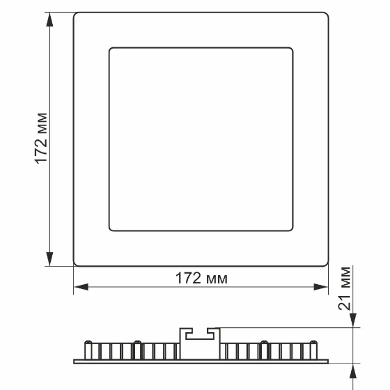 LED Панель врізна квадратна 12W 5000К VL-DLSD3-125 Videx Житомир