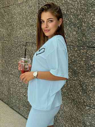 Футболка и велосипедки женские кулир Мятный XL/2XL Харьков