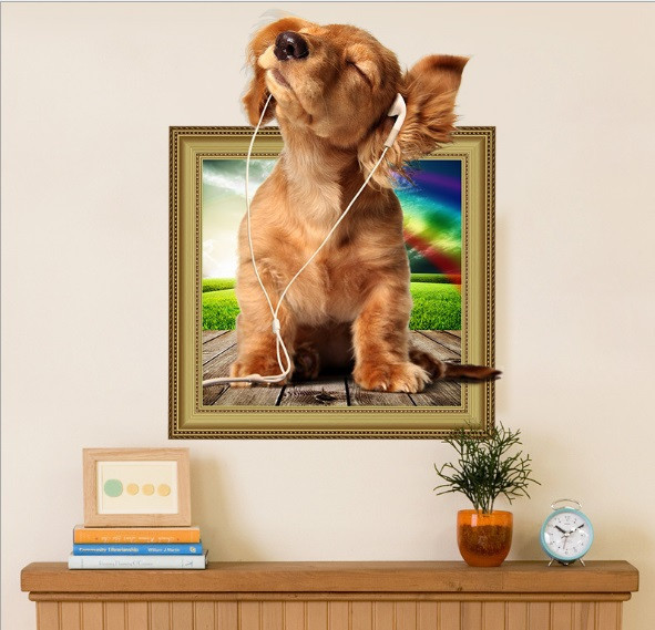 Интерьерная наклейка 3D Щенок Киев - изображение 3