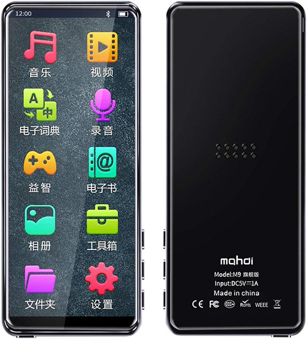 MP4-плеер MP3-плеер Mahdi M9 Bluetooth 5.0 сенсорный экран 3.5-дюймовый 8 ГБ Hi-Fi музыкальный плеер FM-радио электронная книга Днепр - изображение 1