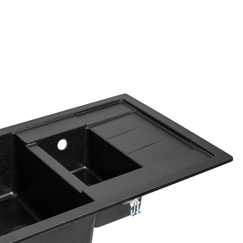 Кухонна мийка з додатковою чашею Lidz 780x495/200 BLA-03 (LIDZBLA03780495200) Київ - фото 5