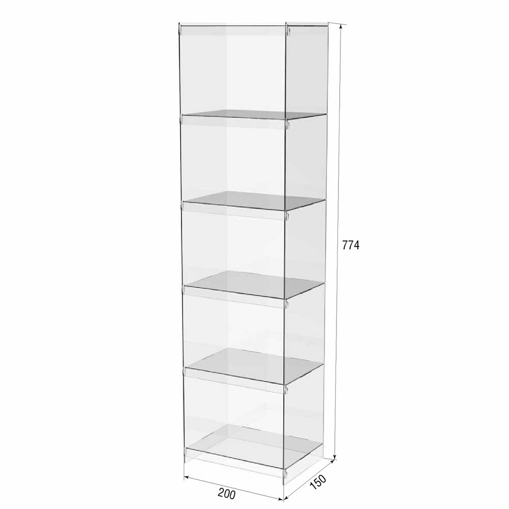 Підставка вітрина EKOSTAR 5 полок 200х150х774 Київ - фото 3