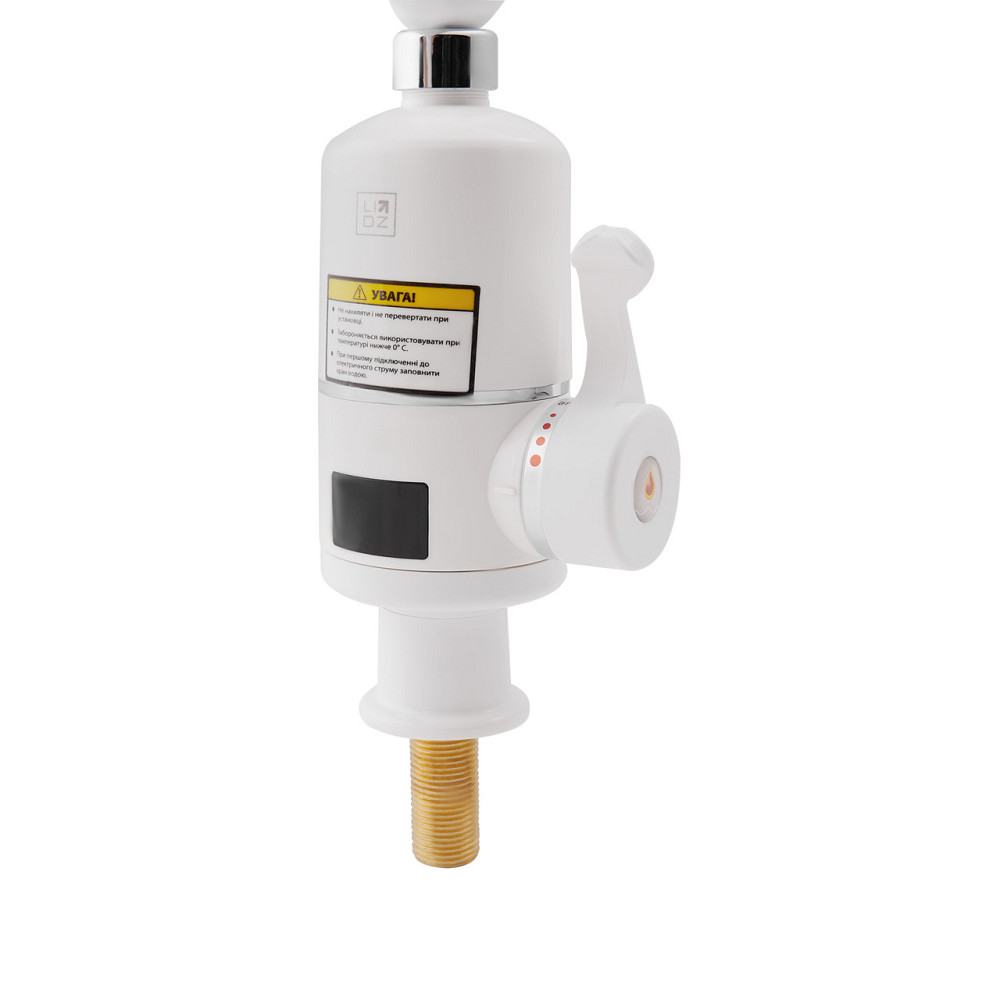 Проточный кран-водонагреватель кухонный для кухни Lidz Warm 057 LDWAR057WCR24983 White / Chrome Киев - изображение 3