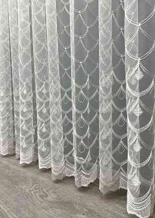 Тюль фатин с вышивкой и люрексом цвет молочный с пудровым 2013т Киев