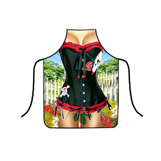 Фартух з приколом жінка в корсеті 75 на 60 см різнобарвний Київ