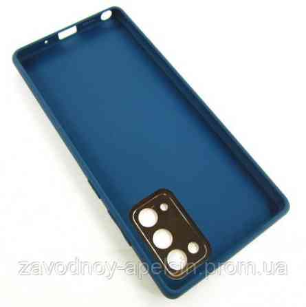 Samsung N980 Note 20 Чохол шкіра Захист камери (синій) Одеса