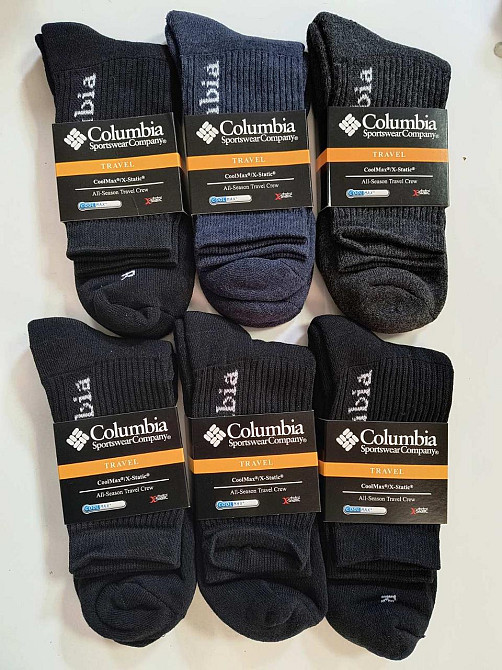 Качественные теплые носки Columbia 6 шт., набор зимних носков, комплект мужские теплые носки 6шт. Размер 41-45 Киев - изображение 1